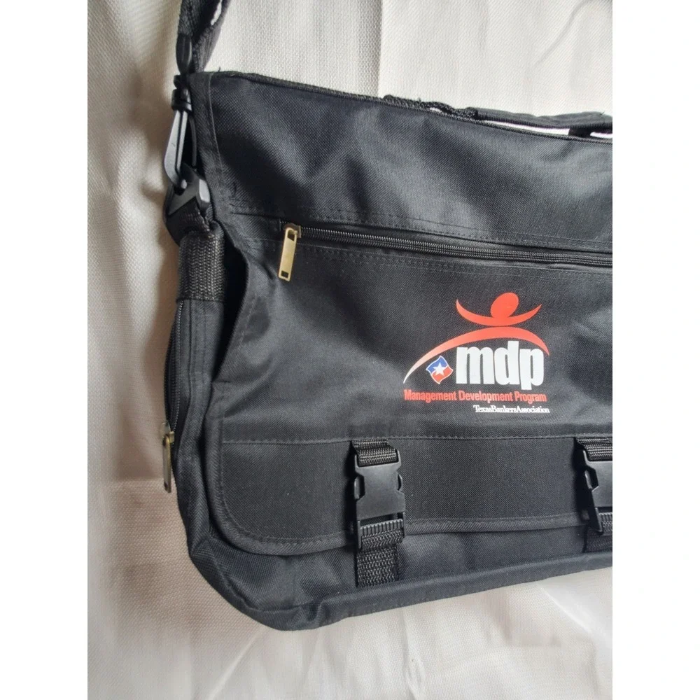 Leeds MDP Logo Travel Messenger‎ Black Travel Bag